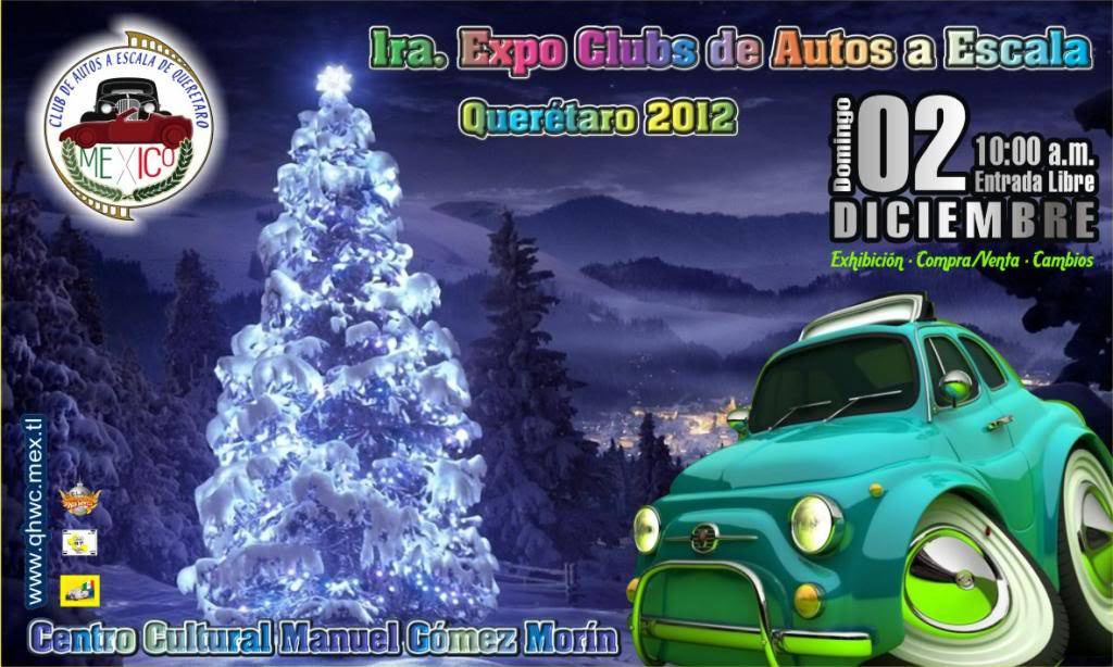 INVITACION 1RA. EXPO CLUBS DE AUTOS A ESCALA POSTEROFICIAL1RAEXPOCLUBES2012