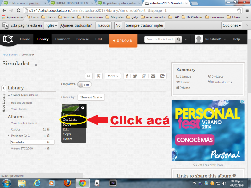 Tutorial para subir fotos desde Photobucket 14