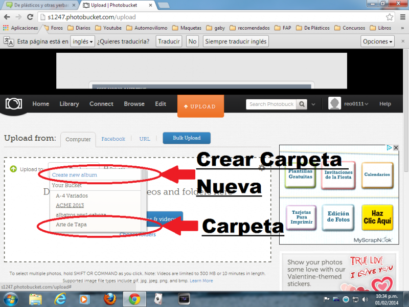 Tutorial para subir fotos desde Photobucket 5