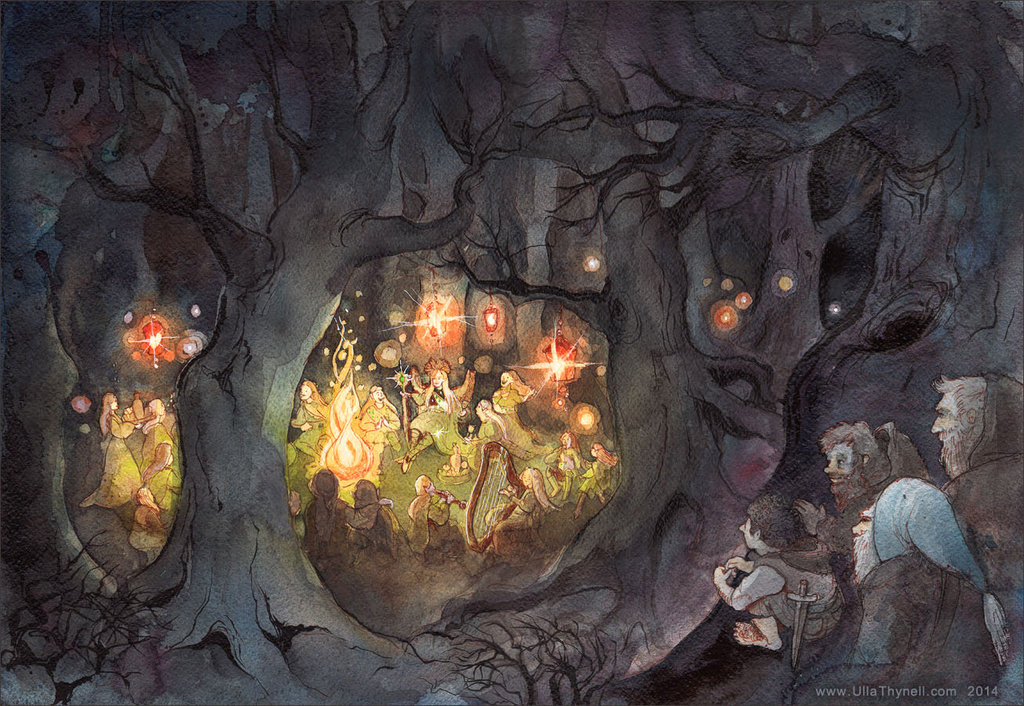 Artwork inspired by Tolkien - Page 12 Elvish_feast_in_mirkwood_by_ullakko-d70y4fl_zpsefabea5e