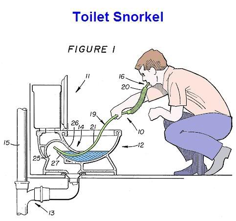 Survival skills: breathing in a burning house. Toiletsnorkel