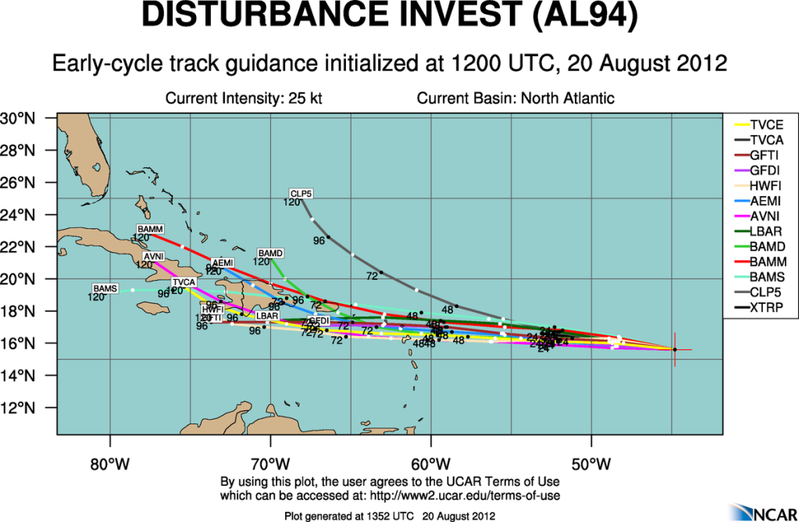 Tracking the Tropics Aal94_2012082012_track_early