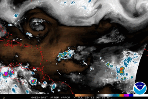 Eyes on the Tropics and More Severe Weather Catl_wv_loop
