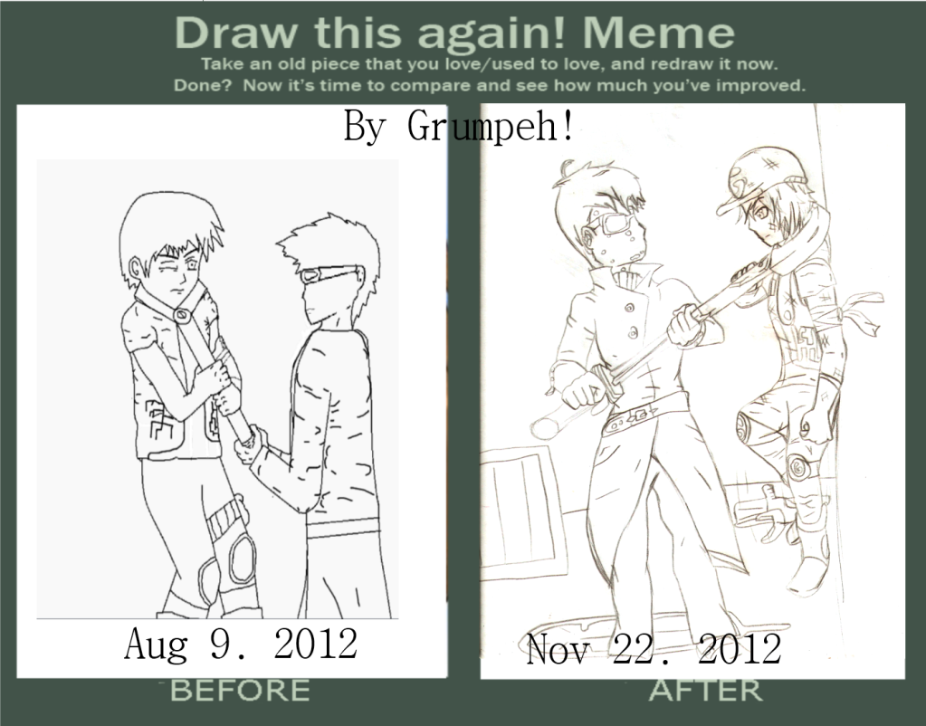 DRAW THAT AGAIN   Fusion Dexter vs Grumpy Circlebox_draw-it-again-meme