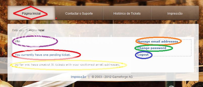 Abrindo um ticket !  Ticket7