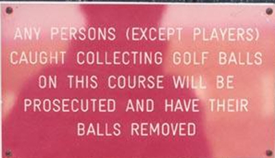 Golf Sign Golfsign