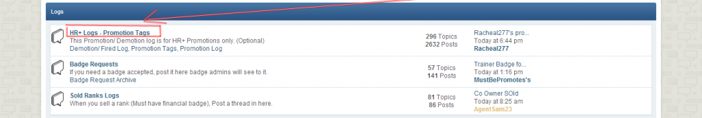 How to log in on the forum & to do your own promotion log. 4-2