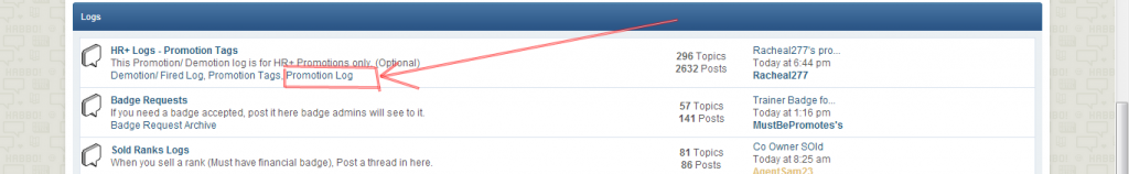 How to log in on the forum & to do your own promotion log. 5-1