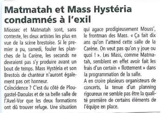 Presse :  Matmatah et Mass Hystéria condamnés à l'exil Img117