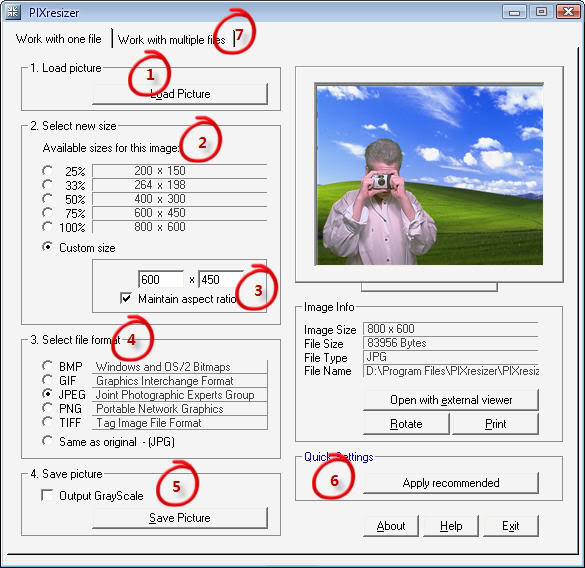 برنامج PIXresizer لتصغير الصور دون فقد جودتها ...... Pix1