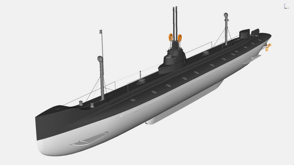 Germany's first military submarine, the S.M. U-1 U-1