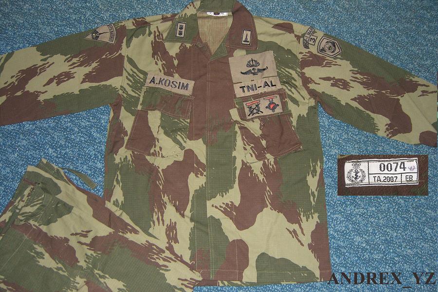 Complete sets  of Indonesian Military and Police Camouflage Patterns (UPDATE)  SERAGAMMARINIRFULLPATCH