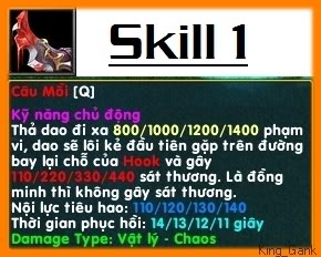 [Guide chọn lọc] Đồ Tể - James Hook Skill1