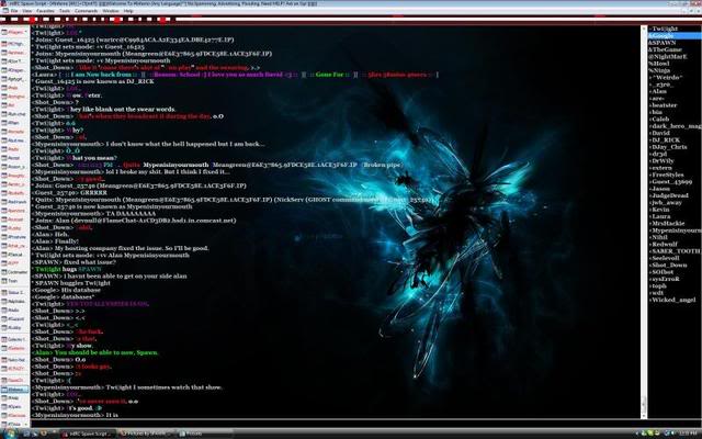 What's your IRC look like? ScriptBackground