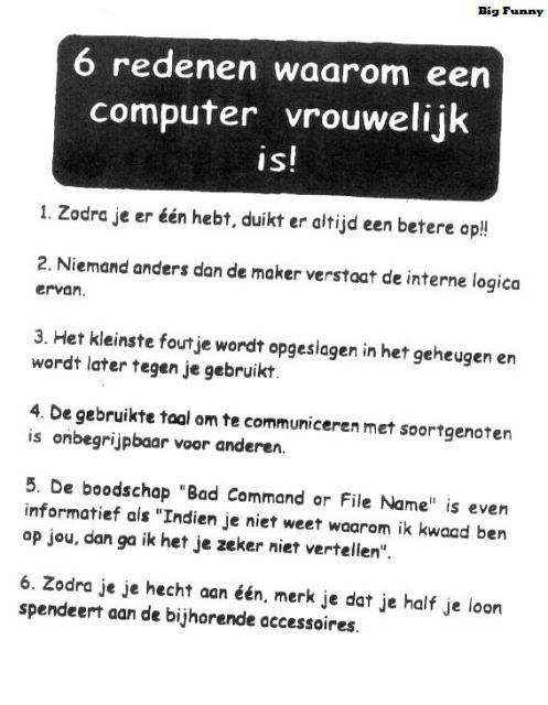 computer is vrouwelijk 524355