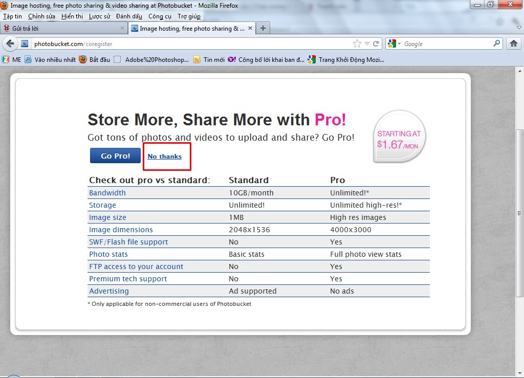 Hướng dẫn up ảnh lên các trang Flickr, Photobucket, Imgur 03