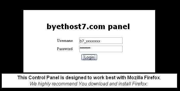 Cách tạo website và forum tại www.byethost.com bằng joomla và vBulletin Login