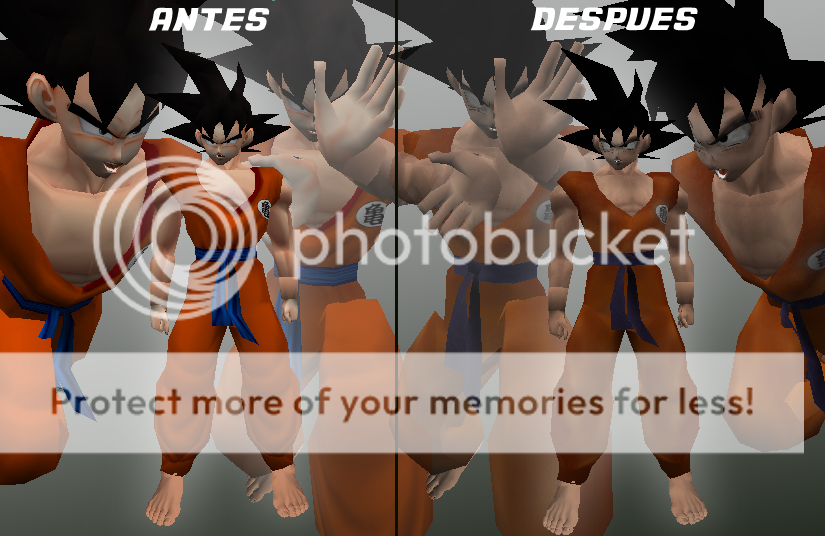 [Model] Goku SIN PESAS - Texturas 100% por mi, Retextura estilo realista - Brian318  GokuHDSagaRaditzcomparacion_zps6fa698b7