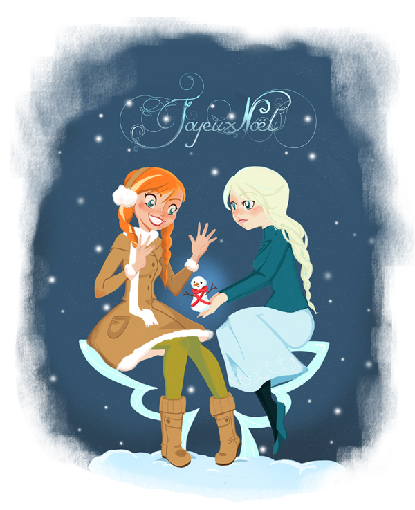 [Fan Arts] Les Fanarts de MadEye ! Raiponce - Page 12 Anna_elsa_noel_petit_zps86711826