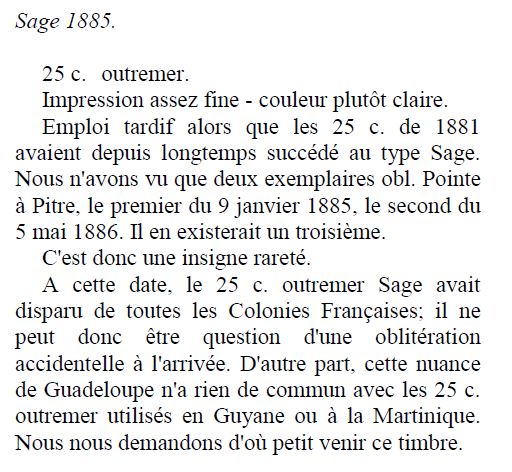 Guadeloupe - 1F Sage Sage25c