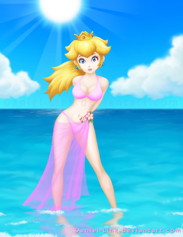 Share random fanart that isn't yours! (deviantART, Pixiv. etc) - Page 2 Peach_at_the_beach_by_Daniel_Link