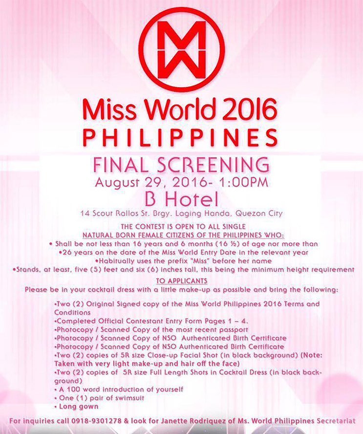 Road to Miss World Philippines 2016 - Live!! - Page 2 14045586_1171754056218292_2711236310016528787_n_zpsd6qlea8k