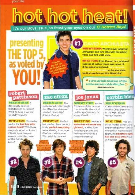 David on Seventeen magazine 17magJune09-8