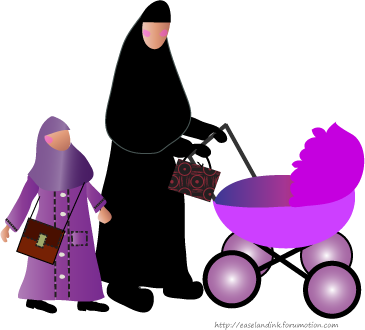 Muslimah Dolls Mama-daughter-buggy