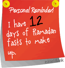 .:Ramadan Post-It Reminders:. 12days