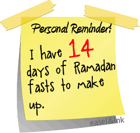 .:Ramadan Post-It Reminders:. 14days