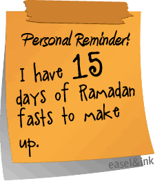 .:Ramadan Post-It Reminders:. 15days