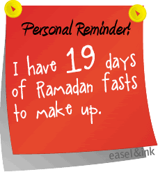 .:Ramadan Post-It Reminders:. 19days