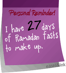 .:Ramadan Post-It Reminders:. 27days