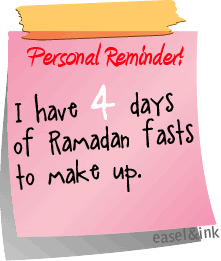 .:Ramadan Post-It Reminders:. 4days