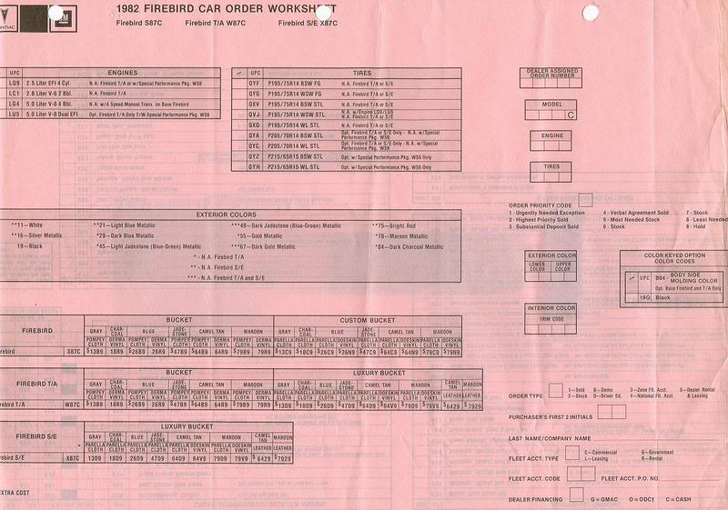 3rd Gen Build Sheets/ Order Sheets Scan0025