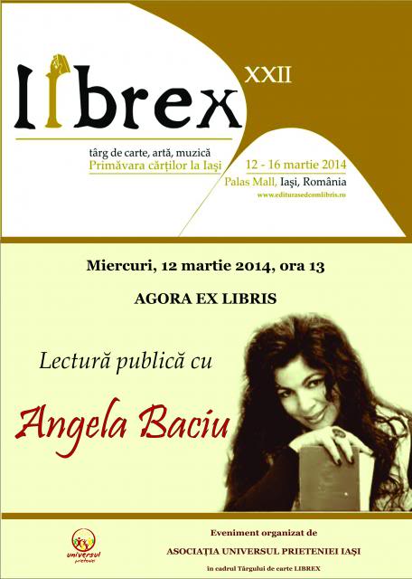 12 MARTIE 2014, participarea Asociatiei Universul Prieteniei la Targul de carte LIBREX- Iasi AFISAngelaBaciu12032014_zpsbb728eeb