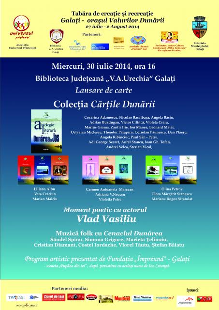 30 iulie 2014 - Prietenia şi cartea ne adună la Galaţi AFISlansarecolectie_zps72d18893