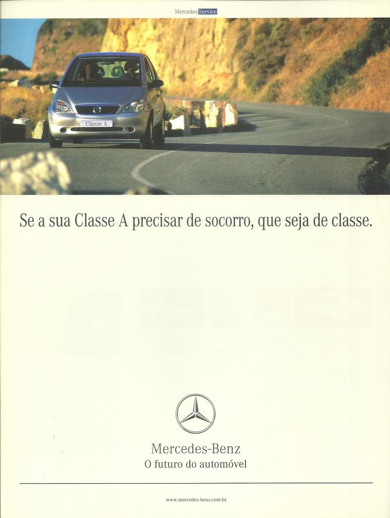 Publicidade/Folheto Mercedes Service 24h - W168 (Brasil) F1-2