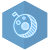 mimózacollection - [Icon] Flat blue hexagon icons Science3