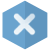 [Icon] Flat blue hexagon icons Delete