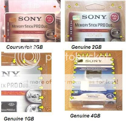 How to identify counterfeit Sony Memory Stick PRO & DUO Magi Memory3