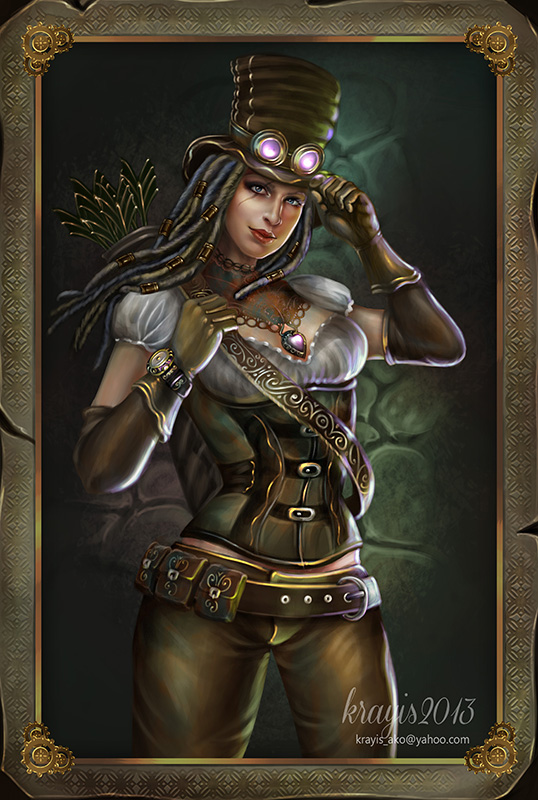 Kristel's Illustrations Steampunkpinup_zps06b6c35d