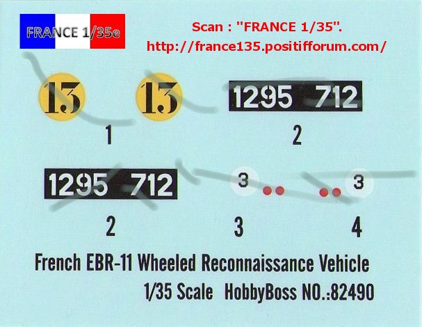 PANHARD EBR FL 11. ("French EBR-11 Wheeled Reconnaissance Vehicle"). Hobby-Boss. 1/35, ref 82490. Plastique injecté et photodécoupe. FRANCE135_EBRHOBBY-BOSS_FL11_REF82490_15_zpsc18be3fc