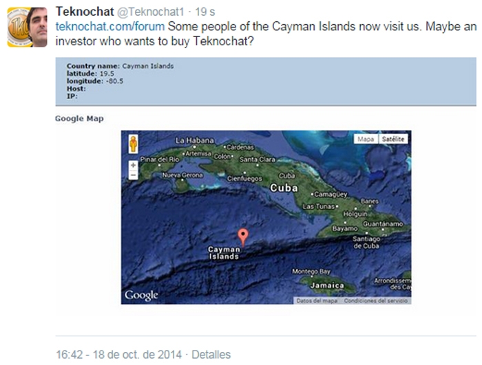 Desde Cayman Islands nos visitan. ¿Querrán comprarnos? CaymanislandsTweetTKC_zpsb0671fb9