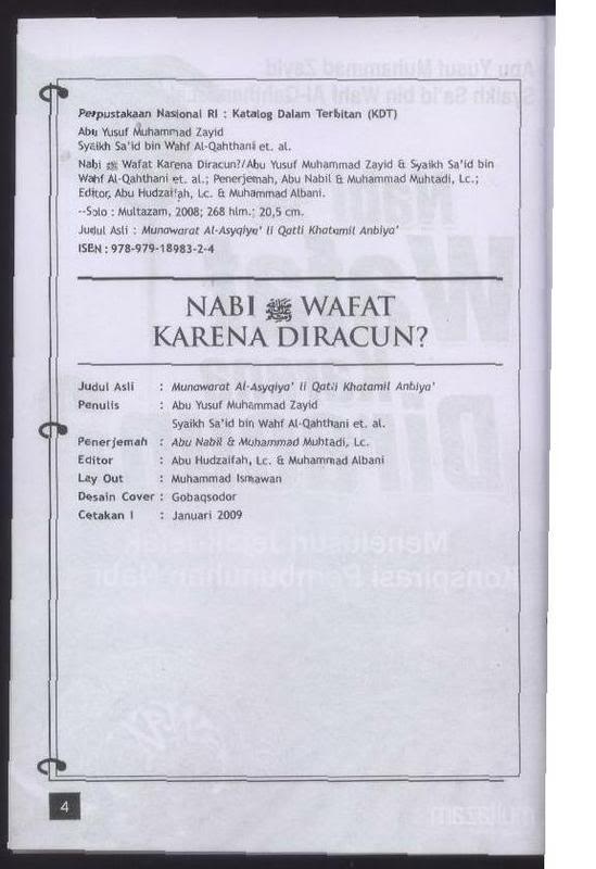 Benarkah Rasulullah wafat karena racun wanita yahudi??  Infobukunabi1