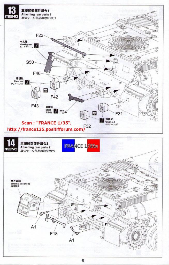 AMX 30 AUF1, French Self Propelled Gun. MENG, 1/35, ref TS-004. Plastique injecté et photodécoupe. Revue en 4 partie. 1ère partie. FRANCE135_AuF1_MENGMODEL_1-35_REFTS-004_55_zpsf18251e7