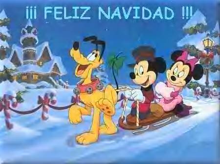 JOYEUX NOEL A NOS AMIS CHRETIENS MickyMinFelizNavidadBlue