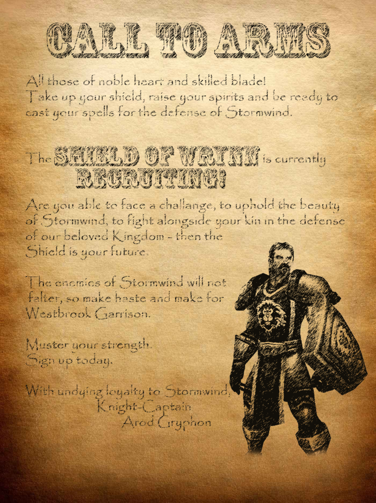 [Work in Progresss - Pending] Shield of Wrynn Poster_ShieldofWrynn