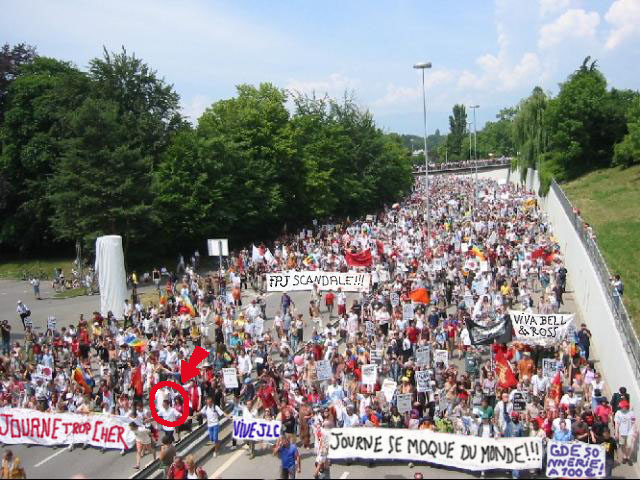 Une folie de grande sonnerie! Manif