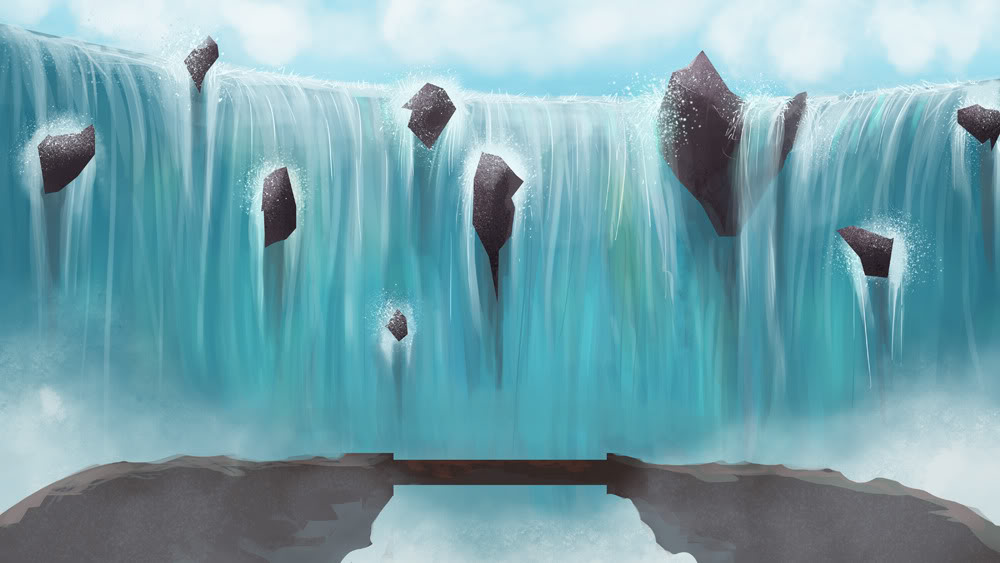 2D Background Montage Thread Waterfall2